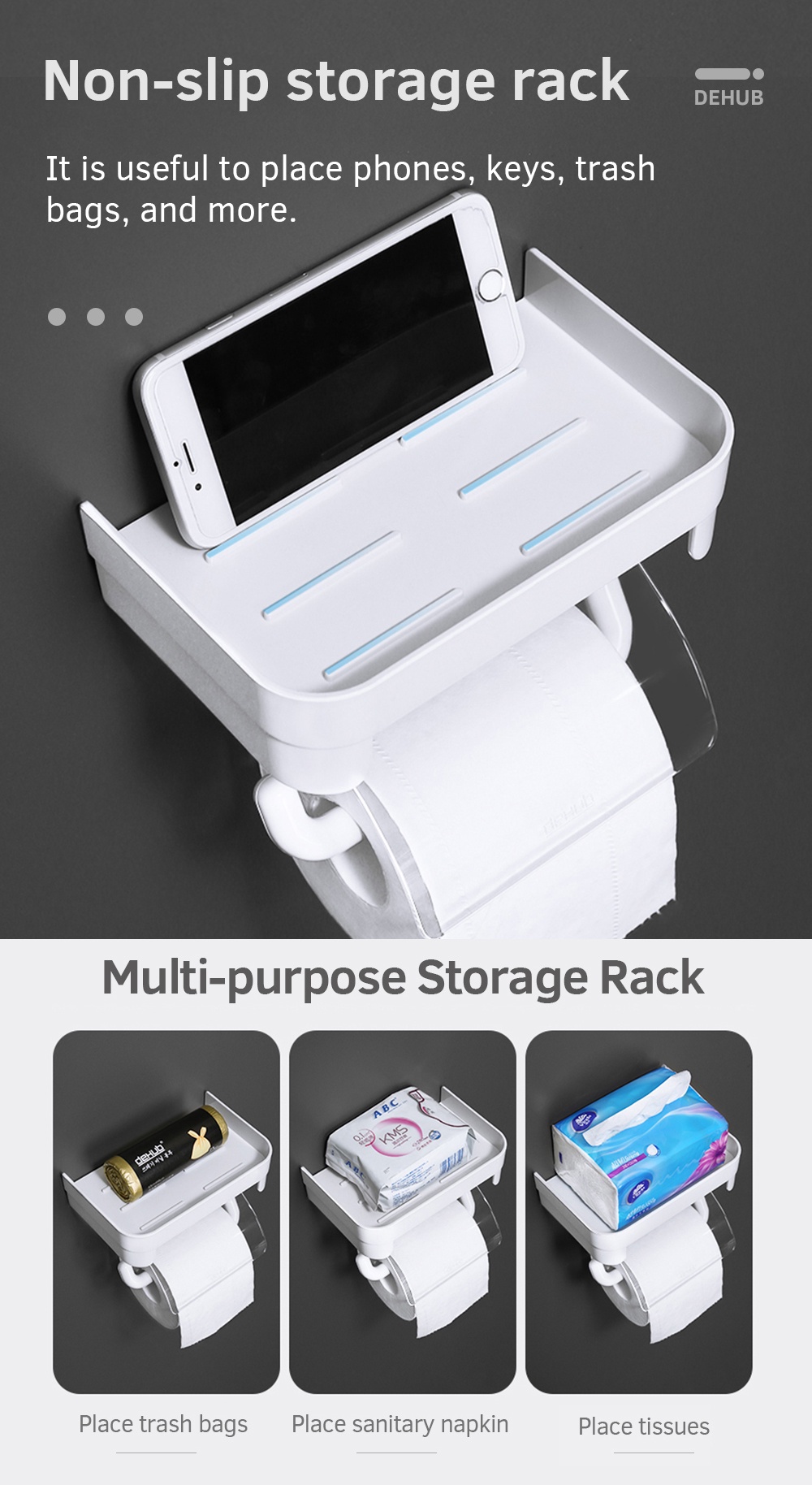 KOREA DeHUB Roll Paper Hanger Shelf-7